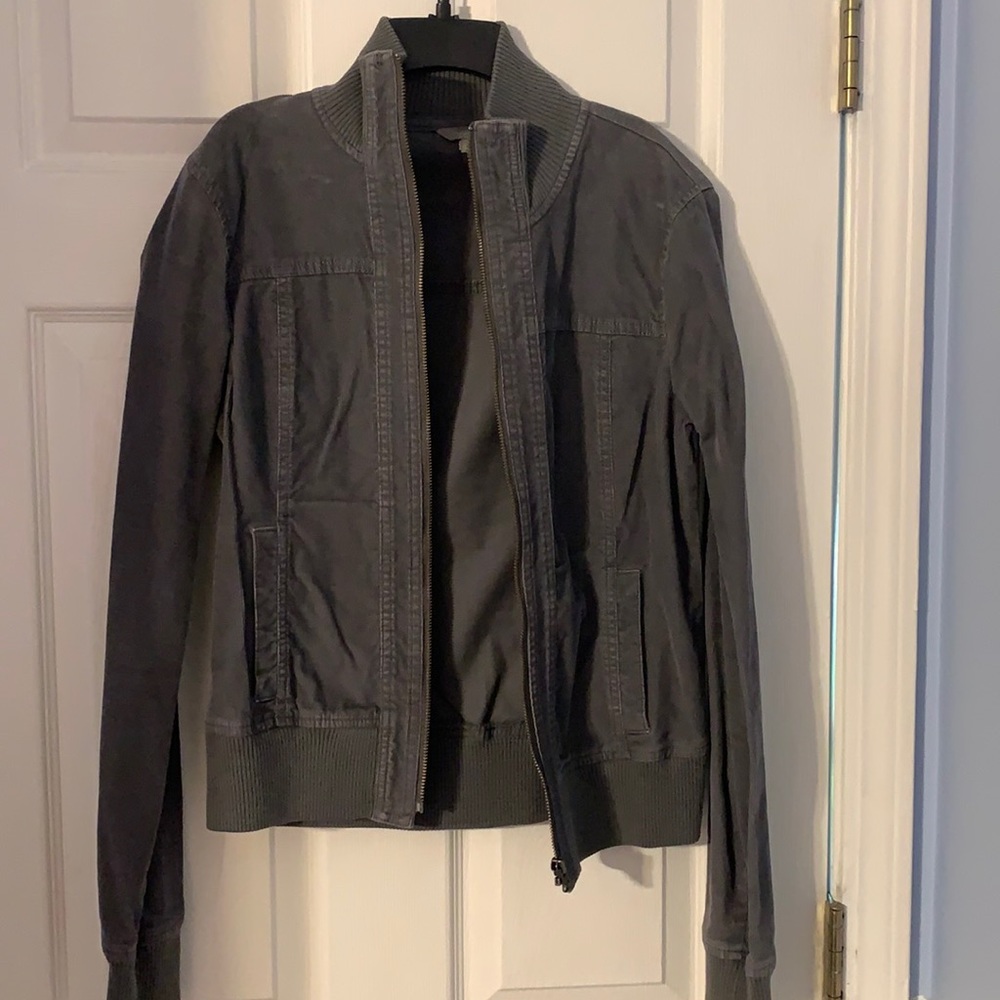 BRAND NEW! Corduroy gray bomber jacket